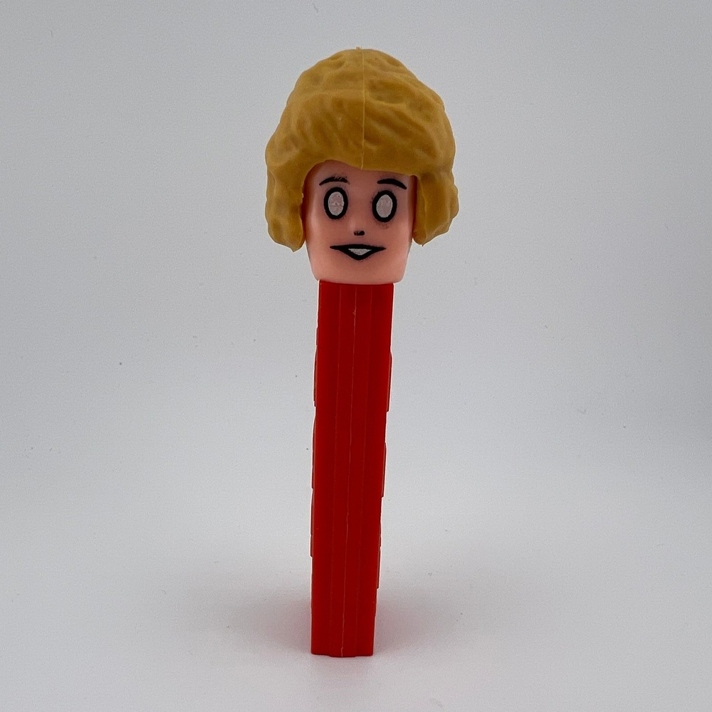 Vintage PEZ Girl Blonde Hair Red Stem No Spring Head Won't Stay Down Annie